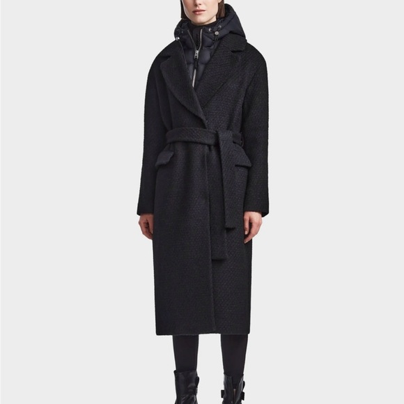 BRAND NEW LILA WOMENS WOOL BLEND JACKET WITH REMOVABLE HOODED DICKIE RUDSAK - Picture 4 of 10